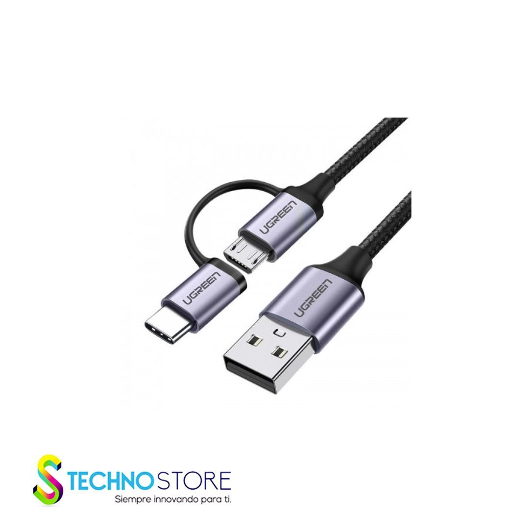 CABLE USB V8 + TIPO C 1M 30875